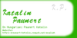 katalin paunert business card